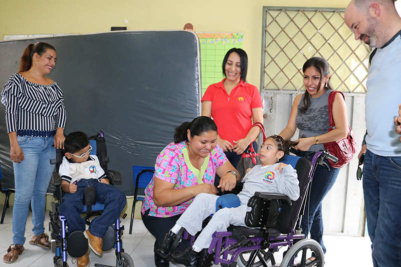 Ecuadorian school with children with disabilities built with funding from Equifruit.